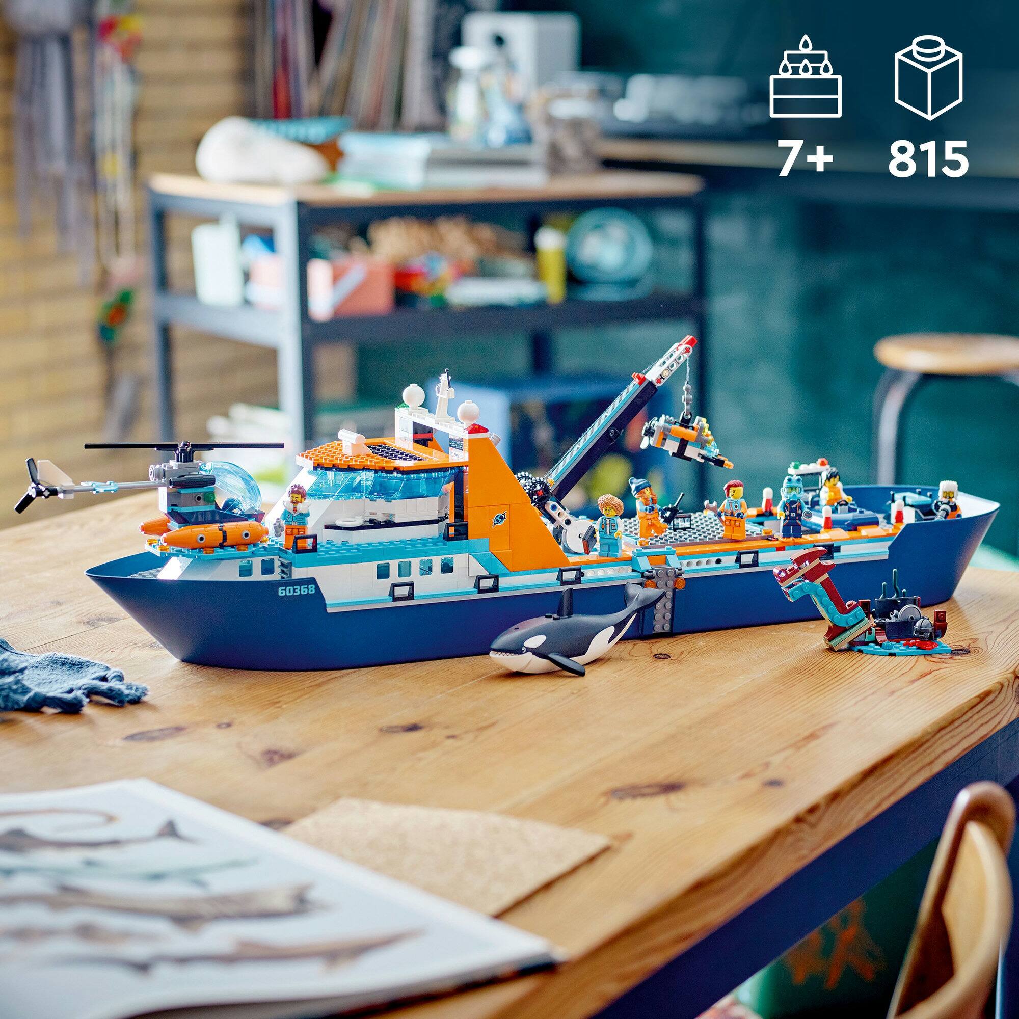 LEGO® City Arctic Explorer Ship 60368 Building Toy Set (815 Pieces)